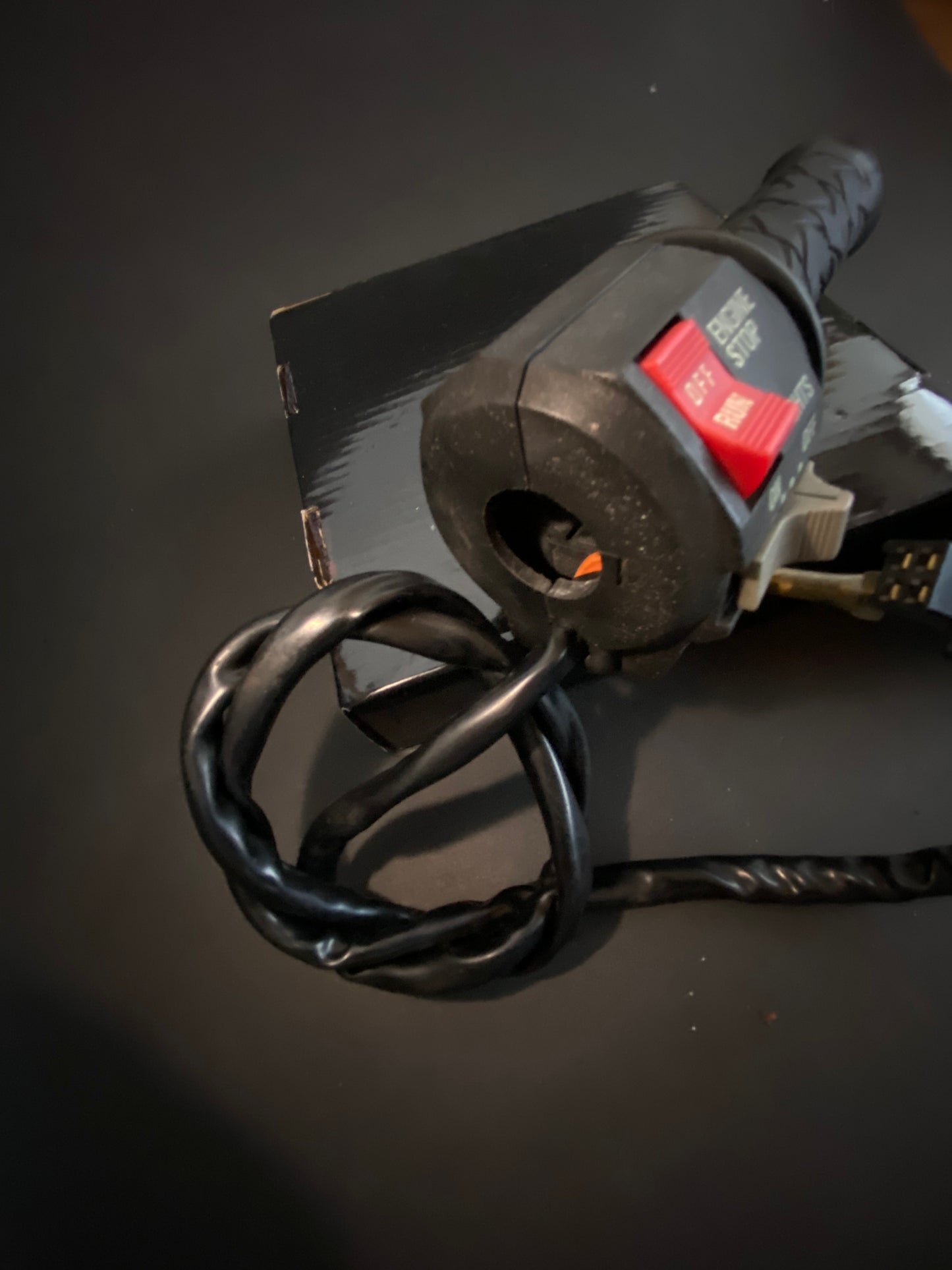 RG500 / RG400 OEM throttle tube and switch assembly.