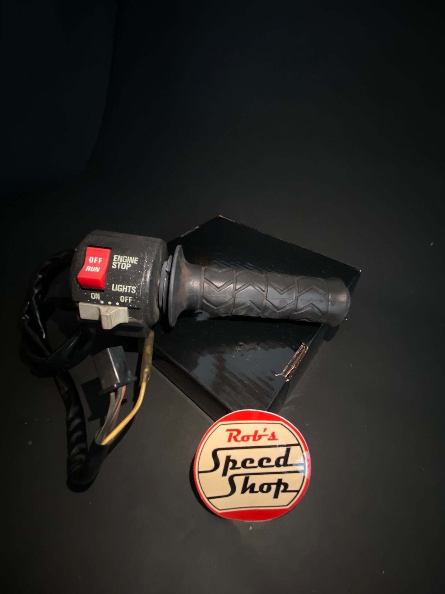 RG500 / RG400 OEM throttle tube and switch assembly.