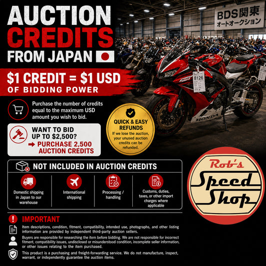 Auction and Japanese item credits